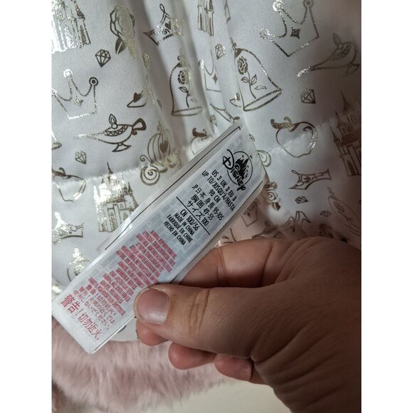 Disney Princess Faux Fur Winter Coat Pink Fancy Girls Size 3 - Picture 6 of 7